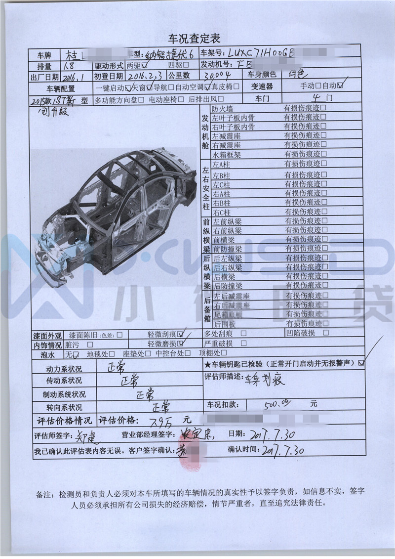 (百色)纳智捷u6抵押标